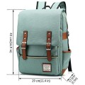 HASAGEI Vintage Backpack Rucksack Daypack, Green, One Size