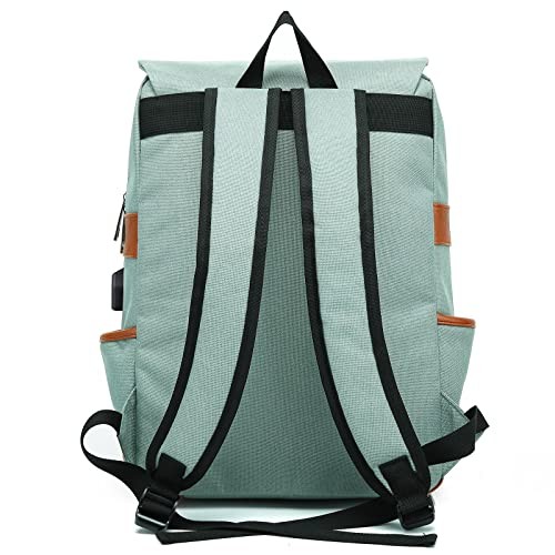 HASAGEI Vintage Unisex Backpack Rucksack, Green-1, One Size-2