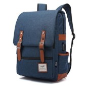 HASAGEI Vintage Backpack, Unisex Daypack, Blue, One Size