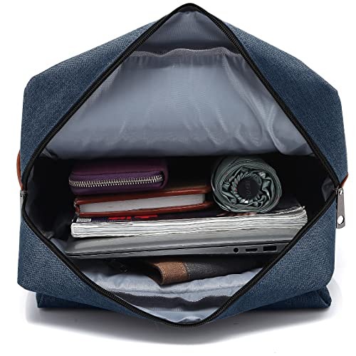 HASAGEI Vintage Backpack, Unisex Daypack, Blue, One Size-3