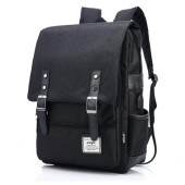HASAGEI Vintage Unisex Backpack Rucksack, Black, One Size