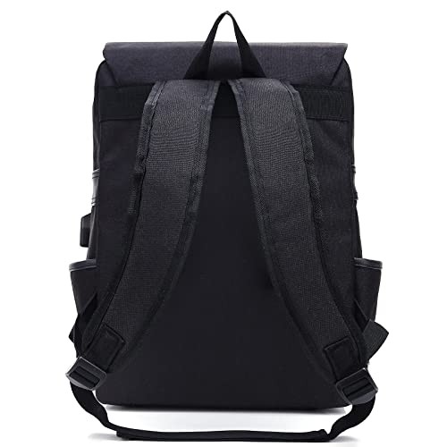 HASAGEI Vintage Unisex Backpack Rucksack, Black, One Size-2