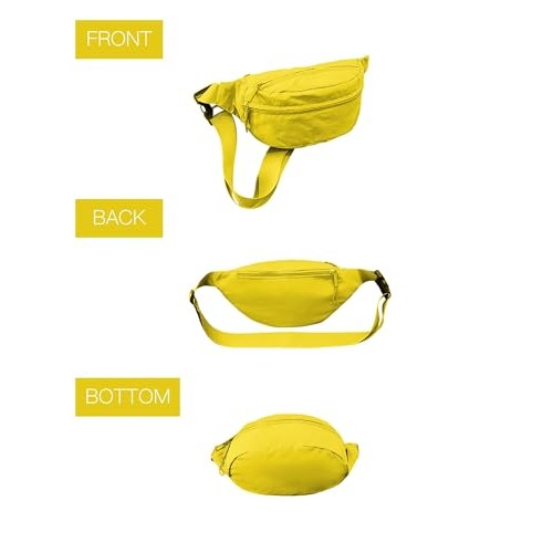 HAUMAUH Yellow Bum Bag Crossbody Waist Bag-5