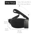 HAUMAUH Black Bum Bag Crossbody Waist Bag