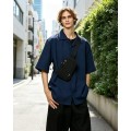 HAUMAUH Small Black Crossbody Bag, Sling Pouch for Women and Men