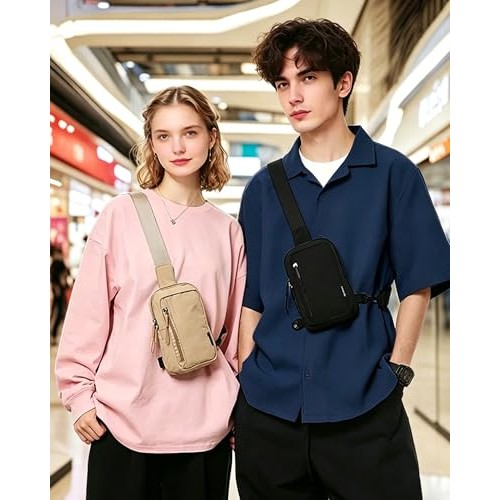 HAUMAUH Small Orange Crossbody Bag, Sling Pouch for Travel, Gym, Commuting, Festivals and Dog Walks-7