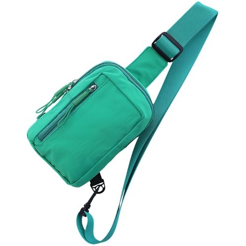 HAUMAUH Small Green Crossbody Bag, Sling Pouch for Daily Use