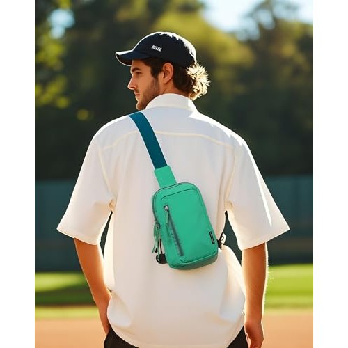 HAUMAUH Small Green Crossbody Bag, Sling Pouch for Daily Use-7