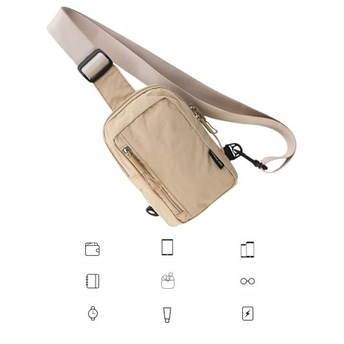 HAUMAUH Small Brown Crossbody Bag, Sling Pouch for Daily Use-5