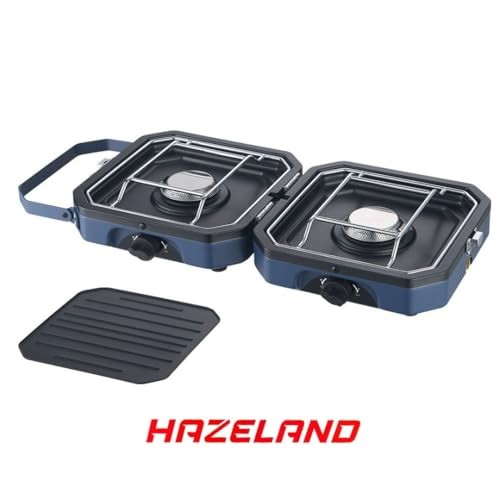 HAZELAND 2 Burner Foldable Gas Camping Stove, 4.6 kW, Piezo Ignition-4