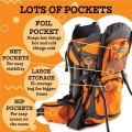 Luvdbaby Hiking Baby Carrier Backpack with Diaper Change Pad, Insulated Pocket, Rain and Sun Hood