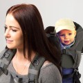 Luvdbaby Hiking Baby Carrier Backpack, Black/Grey, with Diaper Change Pad, Insulated Pocket and Rain and Sun Hood