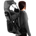 Luvdbaby Hiking Baby Carrier Backpack, Black/Grey, with Diaper Change Pad, Insulated Pocket and Rain and Sun Hood