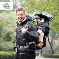 HOMCOM Baby Hiking Backpack Carrier with Hip Seat, Rain Cover, Black
