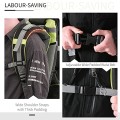 HOMCOM Baby Hiking Backpack Carrier with Hip Seat, Rain Cover, Black