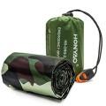 HONYAO Emergency Bivvy Bag with Survival Whistle, Camouflage, 1 Pack