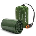 HONYAO Emergency Bivvy Bag with Survival Whistle, Green, 1 Pack