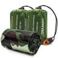 HONYAO Emergency Bivvy Bag 2 Pack, Camouflage with Whistle