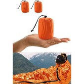 HONYAO Emergency Bivvy Bag Survival Sleeping Bag, Orange, 2 Pack