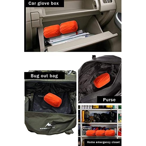 HONYAO Survival Sleeping Bag Emergency Bivvy Bag with Whistle, 1 Pack-4