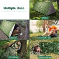 HONYAO Survival Sleeping Bag Emergency Bivvy Bag, Reusable Rescue Blanket, 2 Pack, Green With Whistle#2