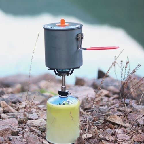 Hosrivae 1L Lightweight Folding Camping Pot, Hard Anodized Aluminium with Collapsible Handle-6