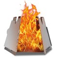 HUIOP Mini Foldable Stainless Steel Hexagon Wood Stove