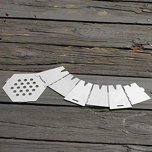 HUIOP Mini Foldable Stainless Steel Hexagon Wood Stove-2