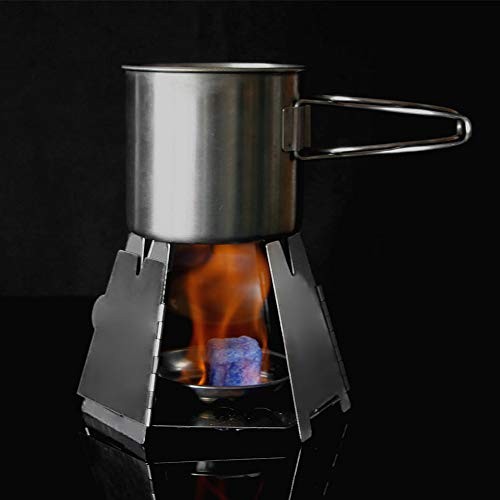 HUIOP Mini Foldable Stainless Steel Hexagon Wood Stove-4