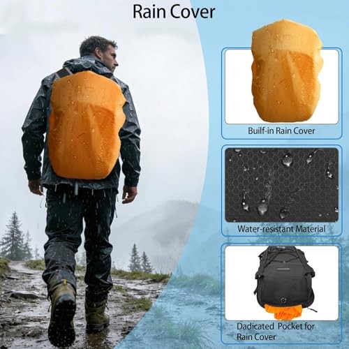 WOLT Hydration Backpack 18L with 2L Water Bladder, Black-4