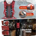 WOLT 18L Hydration Backpack with 2L Water Bladder, Red