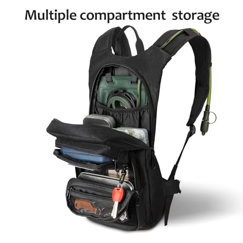 Jueachy Tactical Hydration Backpack with 3L Water Bladder-4