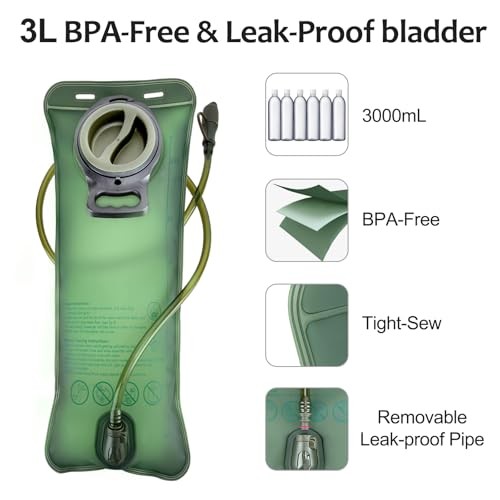 Jueachy Tactical Hydration Backpack with 3L Water Bladder-1