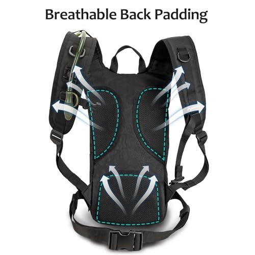 Jueachy Tactical Hydration Backpack with 3L Water Bladder-4
