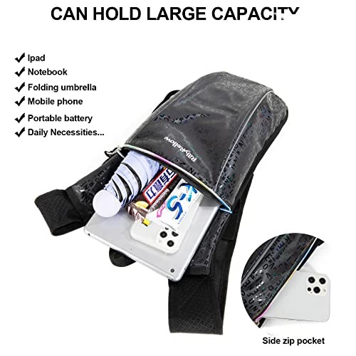 RillyRellow Hydration Backpack with 2L Water Bladder, Black - English Letters-3