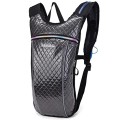 RillyRellow Hydration Backpack with 2L Water Bladder, Rhombus - Black