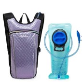 RillyRellow Hydration Backpack with 2L Water Bladder, Rhombus - Purple
