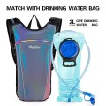 RillyRellow Hydration Backpack with 2L Water Bladder, Tin Grey
