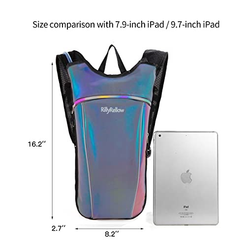 RillyRellow Hydration Backpack with 2L Water Bladder, Tin Grey-4