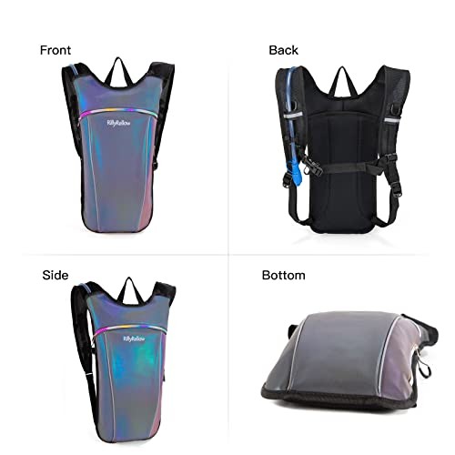 RillyRellow Hydration Backpack with 2L Water Bladder, Tin Grey-8
