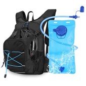 zeroto Hydration Backpack with 2L Water Bladder, Black