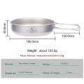 iBasingo 18cm Titanium Frying Pan with Folding Handle and Mesh Bag