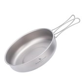 iBasingo 18cm Titanium Frying Pan with Folding Handle and Mesh Bag