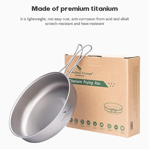 iBasingo 18cm Titanium Frying Pan with Folding Handle and Mesh Bag-7