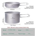 iBasingo Titanium Pot and Pan Set, 500ml + 900ml, Ti2034C