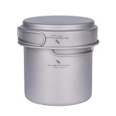 iBasingo 500ml + 1080ml Titanium Pot and Pan Set, Ti2035C