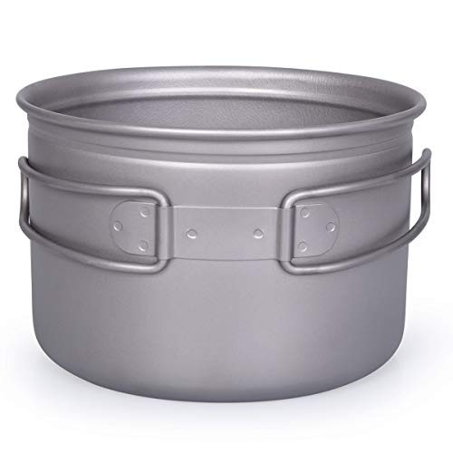 iBasingo 500ml + 1080ml Titanium Pot and Pan Set, Ti2035C-7