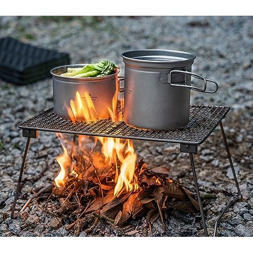 iBasingo 500ml + 1080ml Titanium Pot and Pan Set, Ti2035C-8