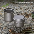 iBasingo Titanium Pot and Pan Set, 500ml + 900ml + 1080ml, Ti2036C