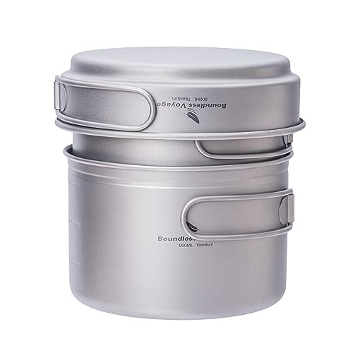 iBasingo Titanium Pot and Pan Set, 500ml + 900ml + 1080ml, Ti2036C